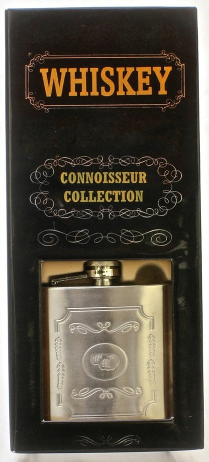 Whisky Connoisseur Collection Gift Book with Stainless Steel Hip Flask | Premium Novelty Liquor Gift Set | Elegant Bar Accessory for Whisky Lovers
