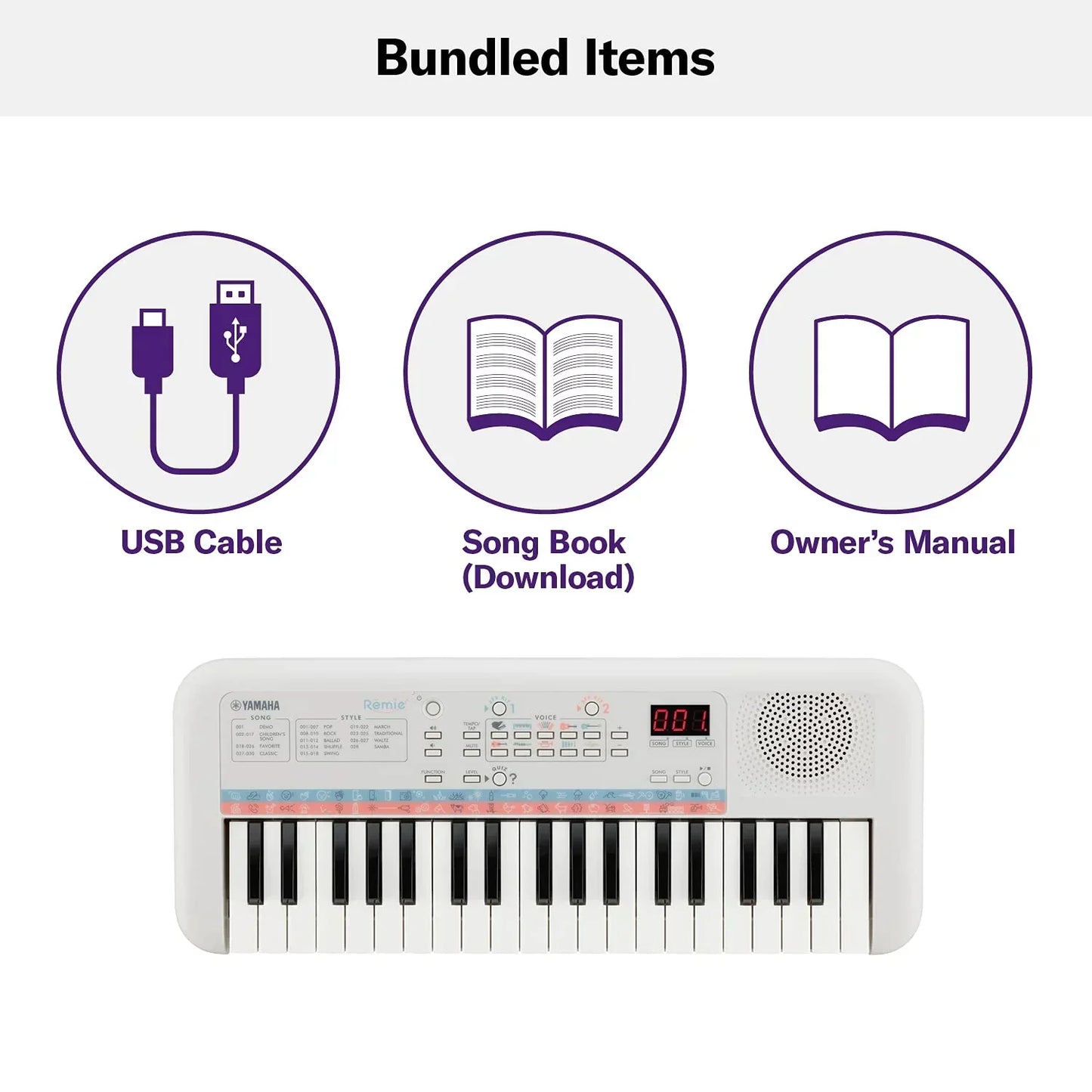 Yamaha Remie PSS-E30 37-Key Portable Mini Keyboard - Jaiman Toys