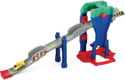 VTech Go! Go! Smart Wheels 4-in-1 Zig-Zag Raceway | Interactive Multi-Level Raceway Playset with SmartPoint® Vehicle, Lights, Sounds & 4 Track Configurations