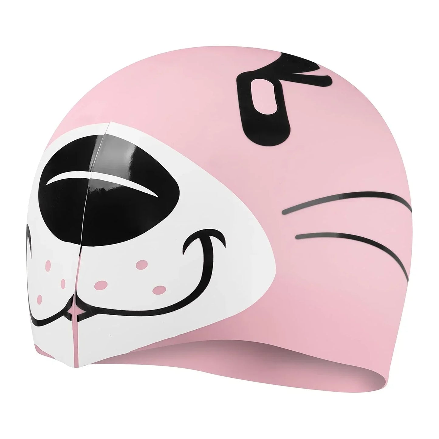 Speedo Unisex Kids Seal Print Swim Cap for Tots - Boys and Girls - Pink & Black - Jaiman Toys
