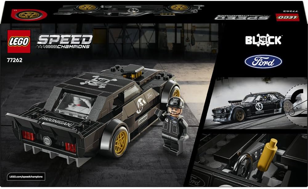 LEGO 77262 Speed Champions Ken Block's 1965 Ford Mustang Hoonicorn RTR V1 Building Set | 345 Pieces | Collectible Drift Car
