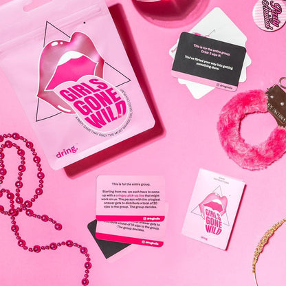 Dring Girls Gone Wild Card Game: The Ultimate House Party Game for Girls | 75 Cards of Fun for Bachelorettes & Girls Night!" - Jaiman Toys