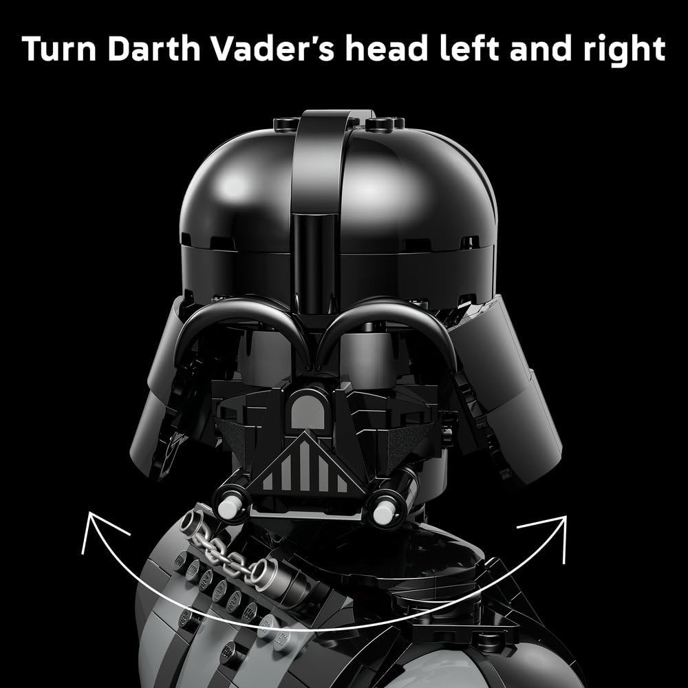 LEGO 75439 Star Wars 75439 Darth Vader Bust - Display Model Kit for Adults incl. Collectible Sith Minifigure w/Red Lightsaber |349 Pcs
