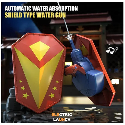 Breatoi! Electric Water Gun Shield Blaster Water, Kids Iron Man Shield Toy, Water Gel Blaster, Hero's Shield Launcher, Shield Water Syringe, - Jaiman Toys
