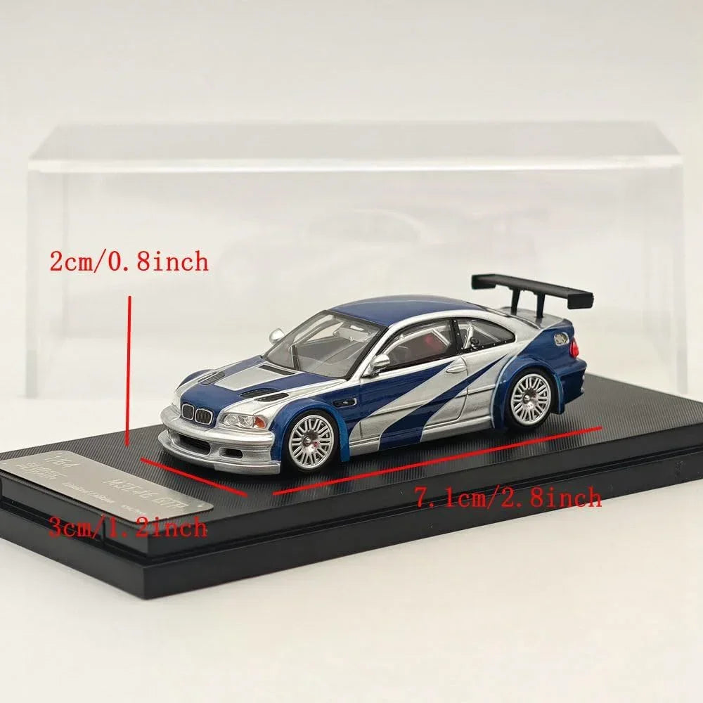 Ghost Player M3 E46 GTR 1:64 Scale Diecast Model Car | Metal Body Racing Collectible
