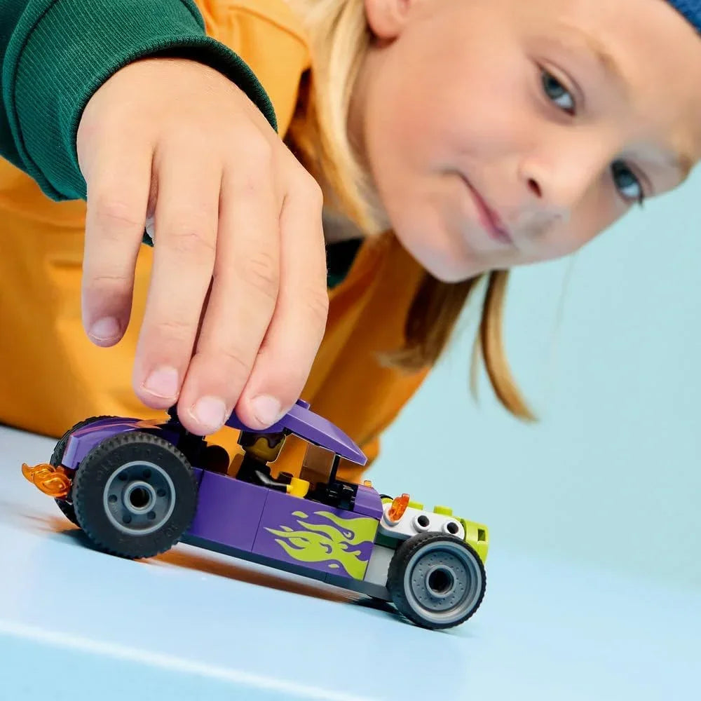 LEGO City 60485 Hot Rod - Race Car Toy w/a Driver Minifigure & Folding Roof - Fine Motor Skills Building Set - Small Birthday Gift Idea for 5+ Year Old Boys