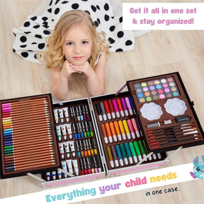 Ultimate Spider-Man Kids Art Kit 145+ Pieces Aluminium Colouring Set with Crayons, Markers, Paints & Sketch Supplies