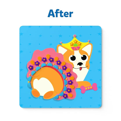 Skillmatics Art Activity - Fun With Foam Puppies, No Mess Sticker Art For Kids, Craft Kits, Diy Activity, Gifts For Boys & Girls Ages 3, 4, 5, 6, 7, Travel Toys, Multicolor - Jaiman Toys