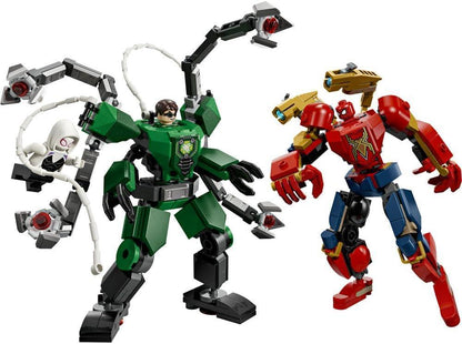 LEGO | Marvel 76338 Mech Battle: Spider-Man vs. Doc Ock - Superhero Toy w/ 2 Action Figures, 3 Minifigures, Stud Shooters & Spider Slings - Gift for 6+ Year Old Boys