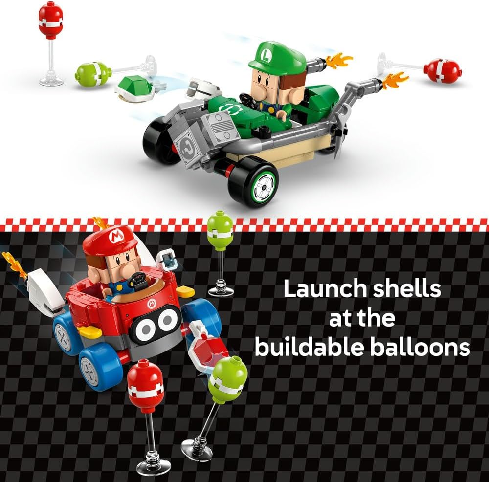 LEGO 72034 Super Mario Baby Mario vs Baby Luigi Mario Kart Set – 321 Pieces Racing Building Kit