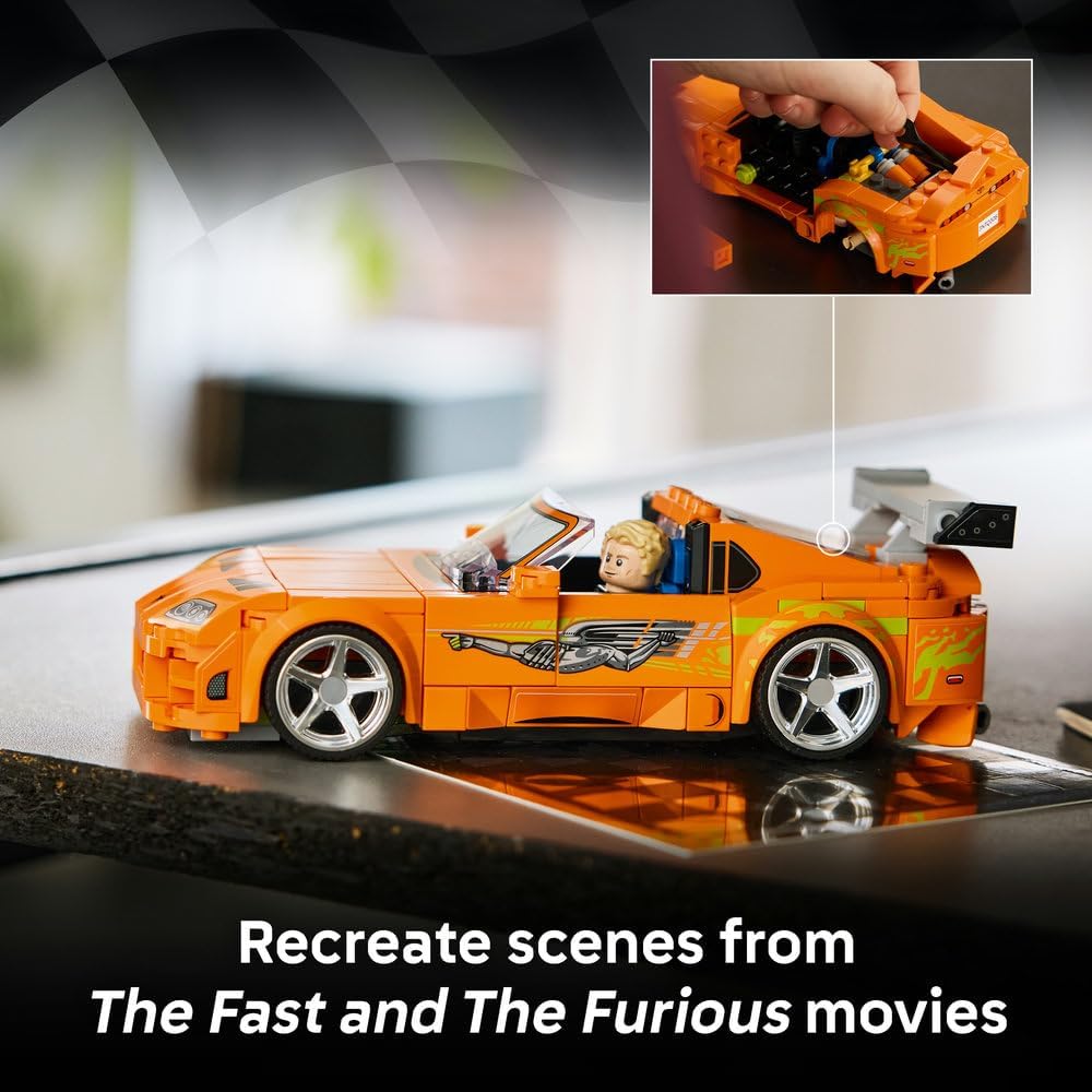 LEGO 77260 Speed Champions Fast & Furious Toyota Supra MK4 Building Set | 292 Pieces | Brian O'Conner Collectible Car