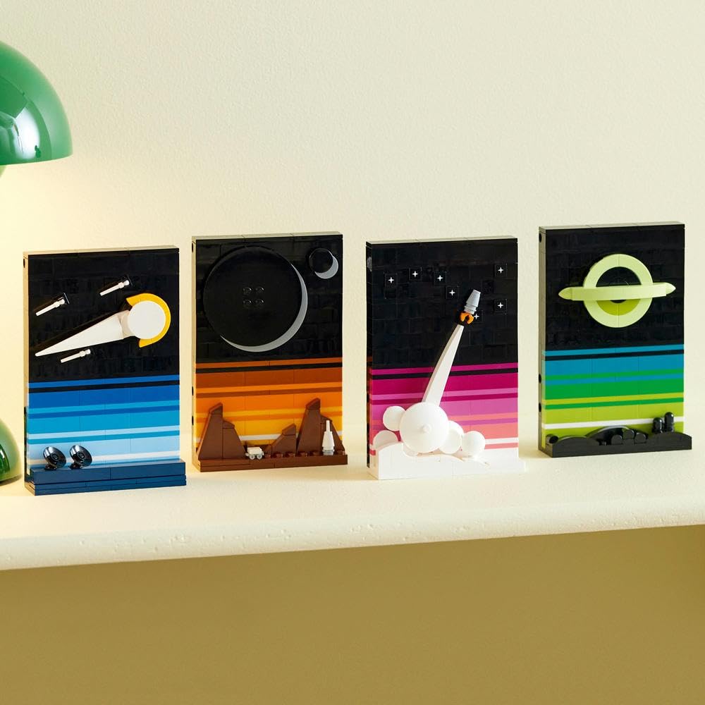 LEGO 21340 Ideas Tales of the Space Age Building Set for Adults – Space-Themed 3D Postcard Display Model (688 Pieces)