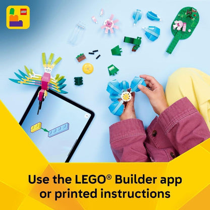 LEGO - 31384 Creator 3in1 Wild Animals: Colourful Hummingbird - Bird Toy Transforms into a Butterfly or Fish Figure - DIY Room Decor Idea - Creative Gift for 8+ Year Old Girls & Boys