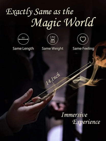 Classic Handcrafted Voldemort Wand with LED Light, 35 cm Wizard Stick Collectible for Cosplay Fans - Jaiman Toys