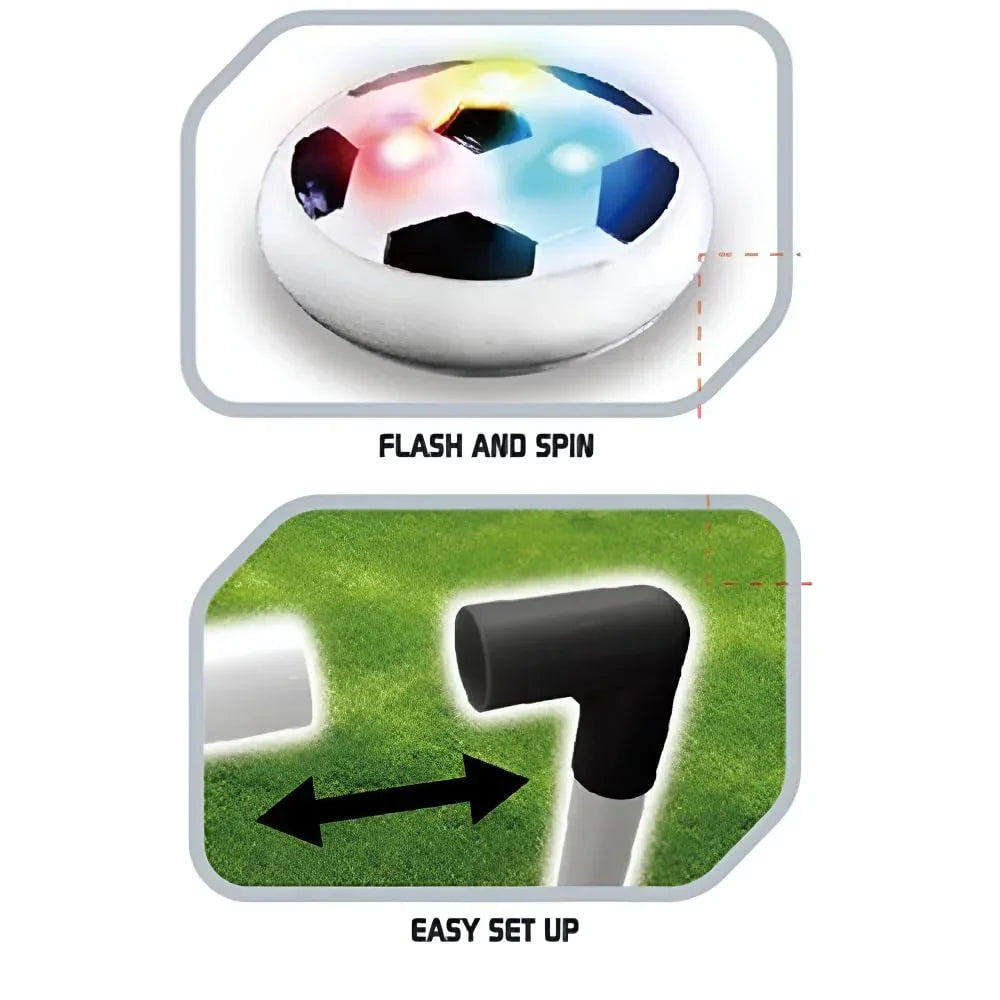 Innov8 Air Soccer Goalpost | Portable Training Net | Slide on Any Smooth Surface | Ages 5+ | Battery Operated with LED Lights | Quick Setup | Durable - Jaiman Toys