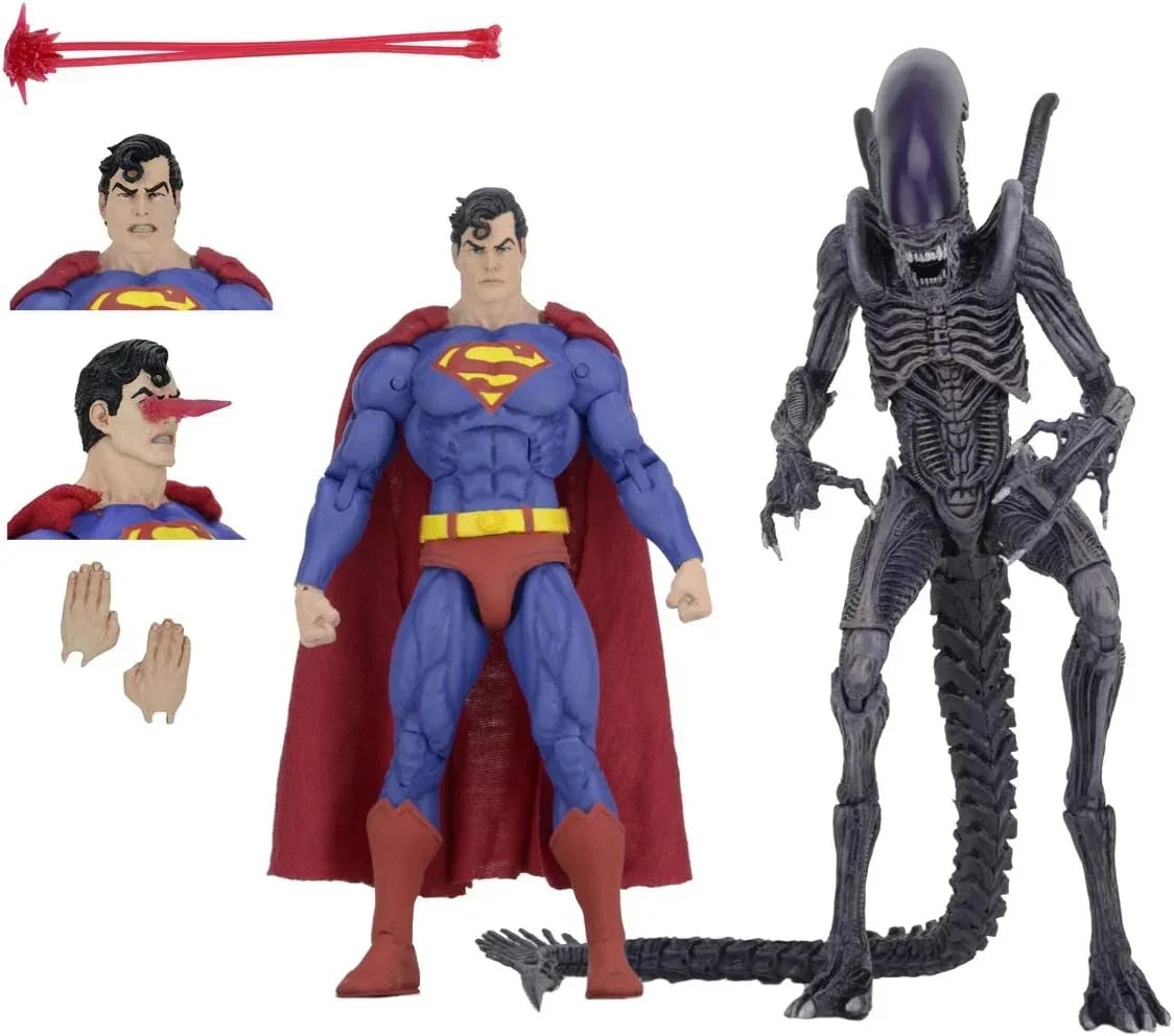 Superman vs Aliens Collector Action Figure Box Set | DC Comics × Aliens Crossover | Premium Collector Edition | Display Box | 17+ Collectible
