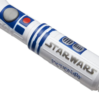 Pictionary Air Star Wars Family Drawing Game for Kids and Adults with R2-D2 Lightpen and Two Levels of Clues - Jaiman Toys
