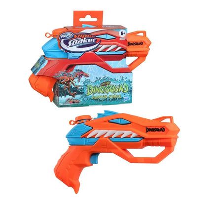 Super Soaker Nerf Dinosquad Raptor-Surge Water Blaster for Holi, Trigger-Fire Soakage for Outdoor Water Games On Holi Festival, Branded Toy Pichkari for 6+ - Jaiman Toys