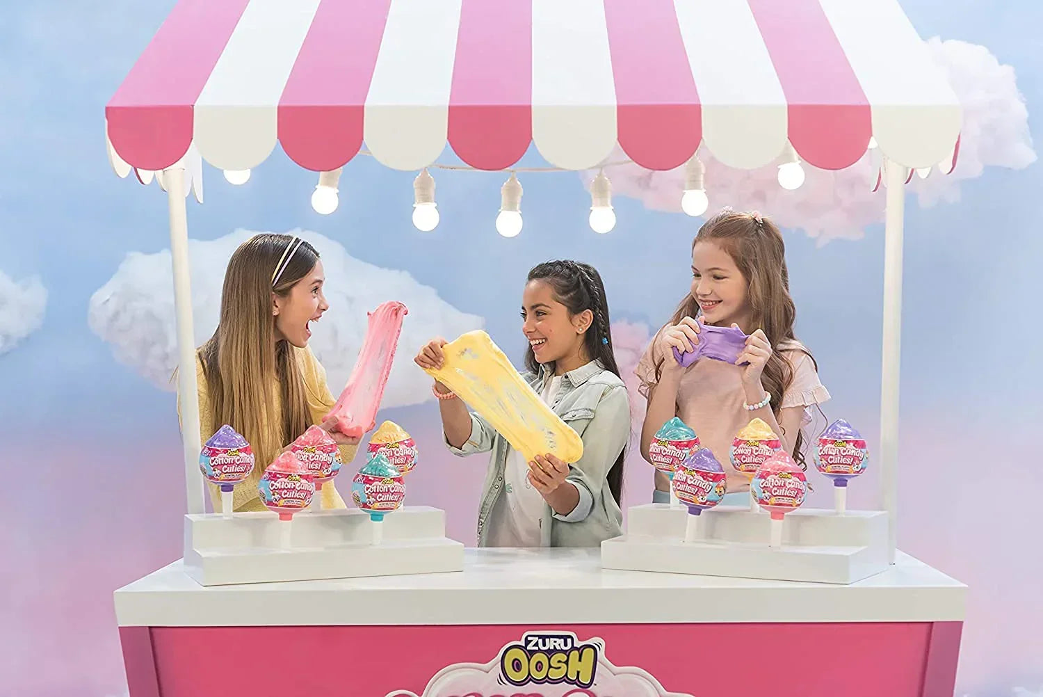 ZURU Oosh Bubble Gum Scented Fluffy, Soft and Stretchy Slime, Non-Stick Cotton Candy Slime for Kids - Assorted - Jaiman Toys