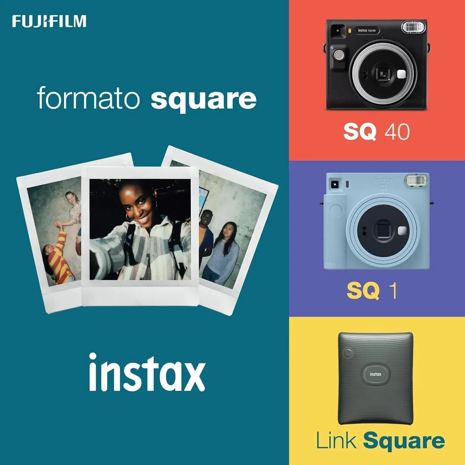 Fujifilm Instax Square SQ40 Black (With Free 10 Film Shot) - Jaiman Toys
