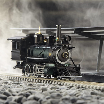 Piececool 3D Metal Puzzle Mogul Steam Engine Locomotive Model – 282 Pieces – Level 3 Difficulty – Stainless Steel DIY Train Model Kit- Age16+