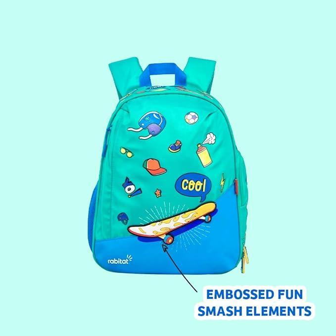 Rabitat School Bags Smash Unisex School Bag – Fun & Durable Backpack for Kids (4-8 Years) - Jaiman Toys