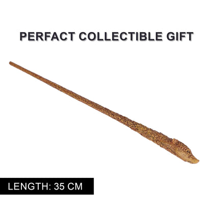 Classic Handcrafted Harry Potter Wand - 35 CM Wizard Stick Collectible & Cosplay Accessory: Hufflepuff Mascot's Wand (No LED) - Jaiman Toys