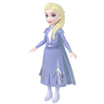 Disney Frozen 2 Elsa Mini Doll | 4-Inch Mattel Disney Princess Collectible with Cape | Movie-Inspired Fashion Doll | Ages 3+