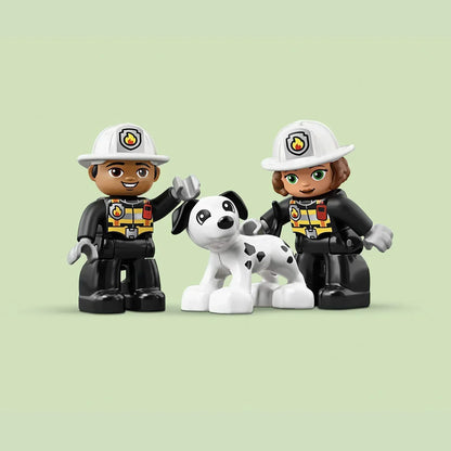 LEGO 10903 Duplo Fire Station Building Blocks Set (76 Pcs) – Educational Construction Toy for Kids, Multi-Color