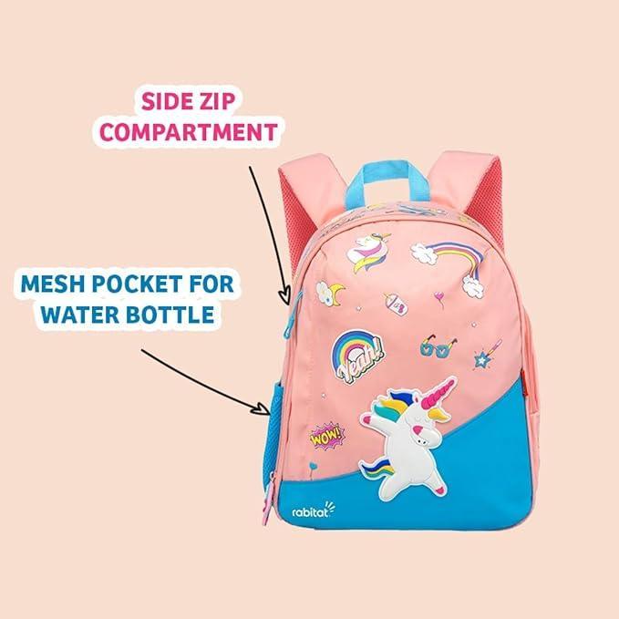 Rabitat Smash Unisex School Bag | Kids Backpack for Girls, Boys - 4 to 8 Years Age - Jaiman Toys