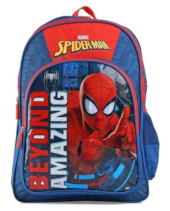 STRIDERS Spider-Man 18 Inch School Bag for Kids with Webbed Design 8 to 8+ Years - Jaiman Toys