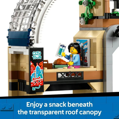 LEGO City 60469  Central Train Station Set with a Maintenance Vehicle Toy, Working Lift, Ticket Machine, 2 Platforms & a Track Piece, plus 6 Minifigures - Gift for 7+ Year Old Boys & Girls