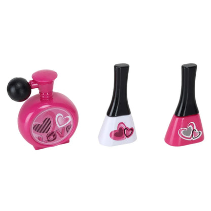 Beauty Pretend Play Magic Makeup Nail Paints/Hairbrush/Hair Comb/Vanity Bag Set for Girls - Jaiman Toys