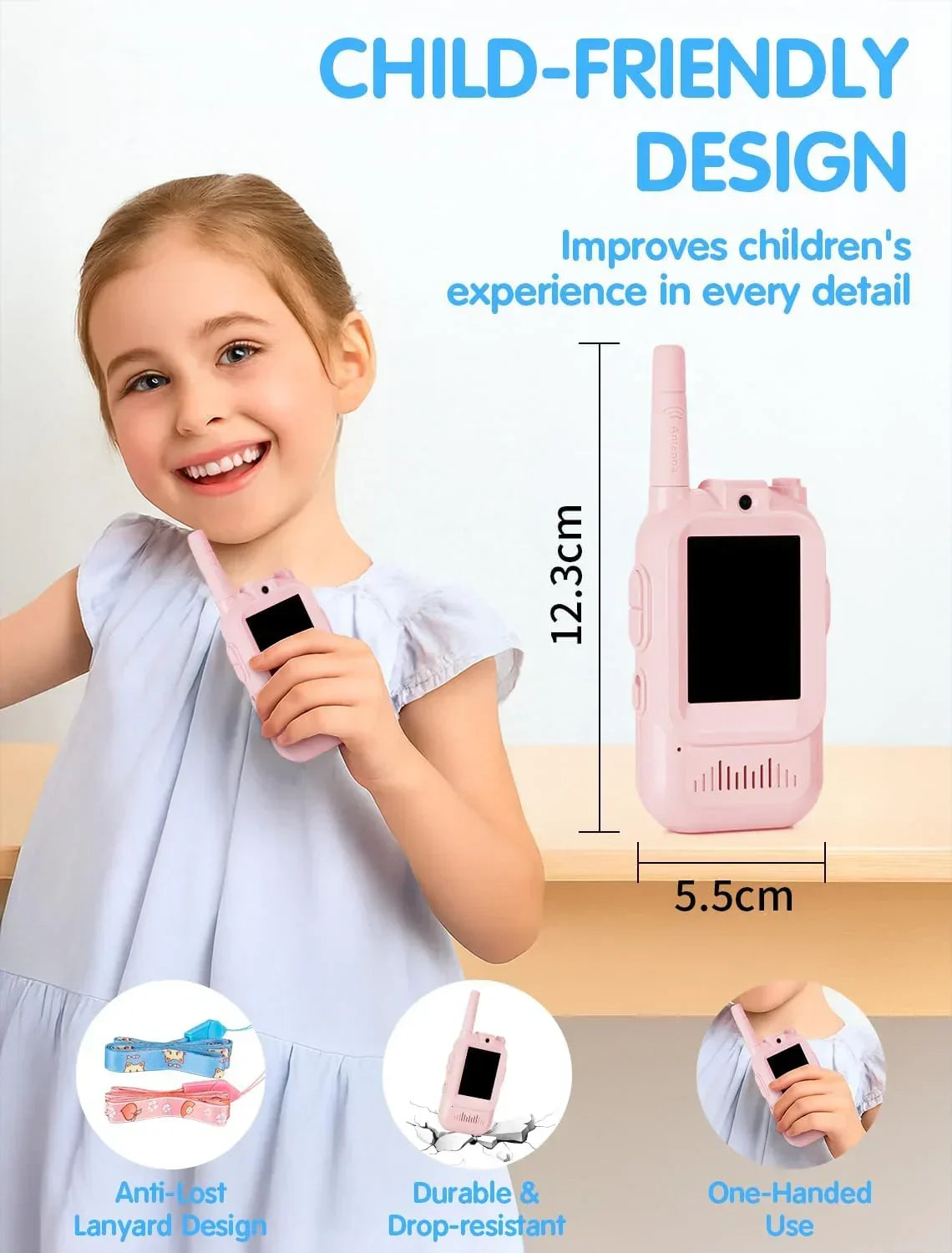 Kids Video Walkie Talkie Set  – With HD Camera, Voice Changer & Long-Range Talk
