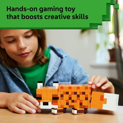 LEGO Minecraft 21588 The Fox Toy - 3D Puzzle Animal Figure with Accessories - DIY Gaming Room or Bedroom Decor - Birthday Gift Idea for 10+ Year Old Boys, Girls & Fans