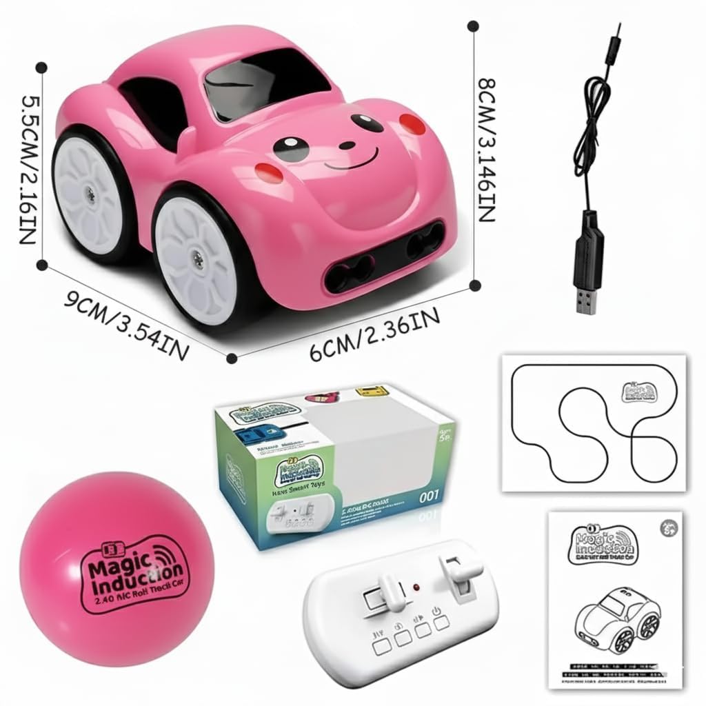 Magic Induction 2.4GHz RC Car for Kids – Intelligent Sensor Stunt Car with Chase & Follow Modes, Music, LED Lights & Rechargeable Battery