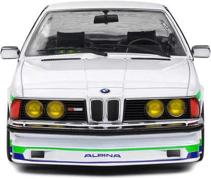 Solido 1:18 BMW Alpina B7 Turbo (E24) Coupe Die-Cast Model Car – White Collector Scale Classic Performance Car