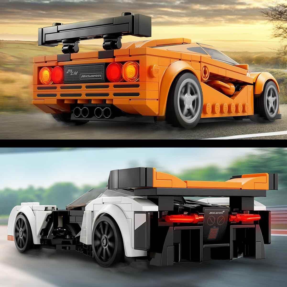 Lego Speed Champions McLaren Solus GT &amp; McLaren F1 LM 76918, 2 Iconic Race Car Toys, Hypercar Model Building Kit, Collectible 2023 Set