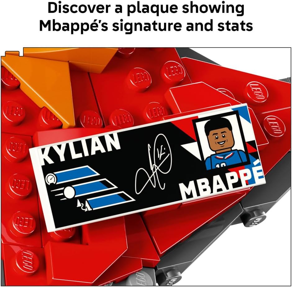 LEGO 43013 Editions Kylian Mbappé – Football Highlights Toy - 3D Display Model Kit w/Collectible Minifigure - Kids' Room Decor - Gift for 10+ Year Old Boys, Girls & Adult Sports Fans