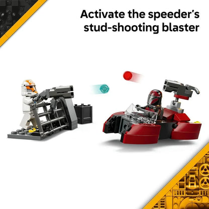 LEGO Star Wars 75449 Siege of Mandalore Battle Pack - Action Toy w/ 2 Mandalorian & 2 Clone Trooper Minifigures plus a Speeder Bike and Blasters - Gift for 6+ Year Old Boys & Fans