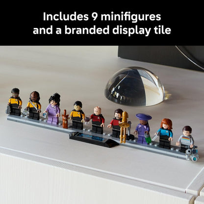 LEGO 10356 Icons U.S.S. Enterprise NCC-1701-D Starship Model – Collectible Display Set with Minifigures | Advanced Building Set for Adults