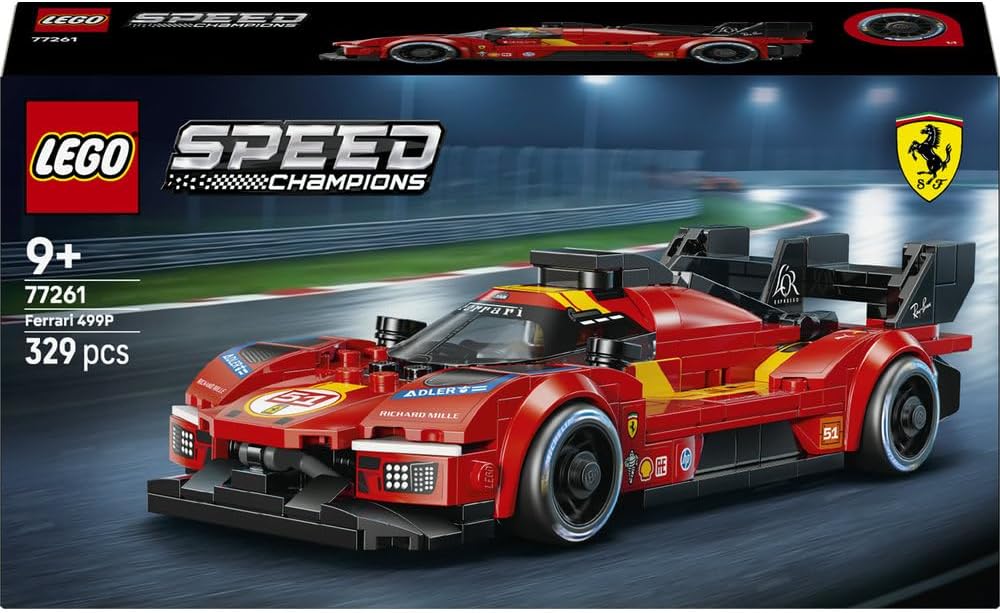 LEGO 77261 Speed Champions Ferrari 499P Hypercar Building Set | 329 Pieces | Collectible Racing Car Model