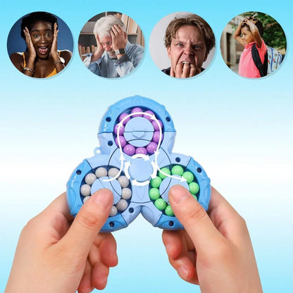 Magic Bean Rotating Cube | Stress Relief Fidget Toy & Creative Puzzle for Kids (Multicolor)