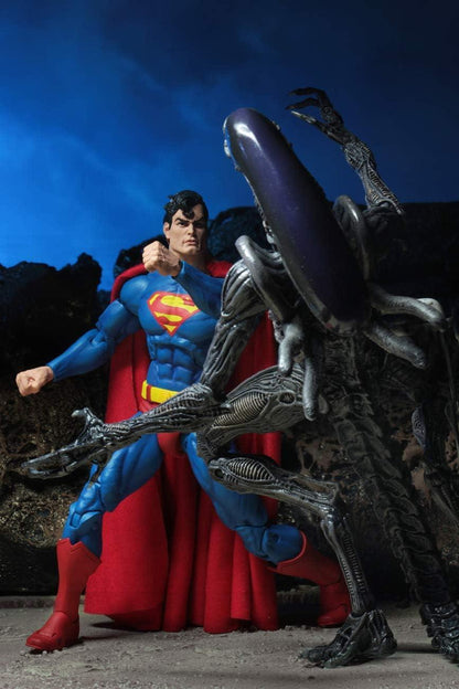 Superman vs Aliens Collector Action Figure Box Set | DC Comics × Aliens Crossover | Premium Collector Edition | Display Box | 17+ Collectible