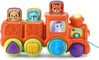 VTech Pop and Sing Animal Train | Interactive Musical Pull-Along Train with Pop-Up Animals, Lights, Sounds & Early Learning Fun