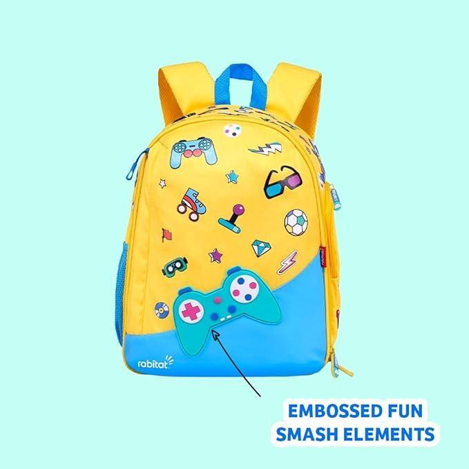 Rabitat School Bags Smash Unisex School Bag – Fun & Durable Backpack for Kids (4-8 Years) - Jaiman Toys