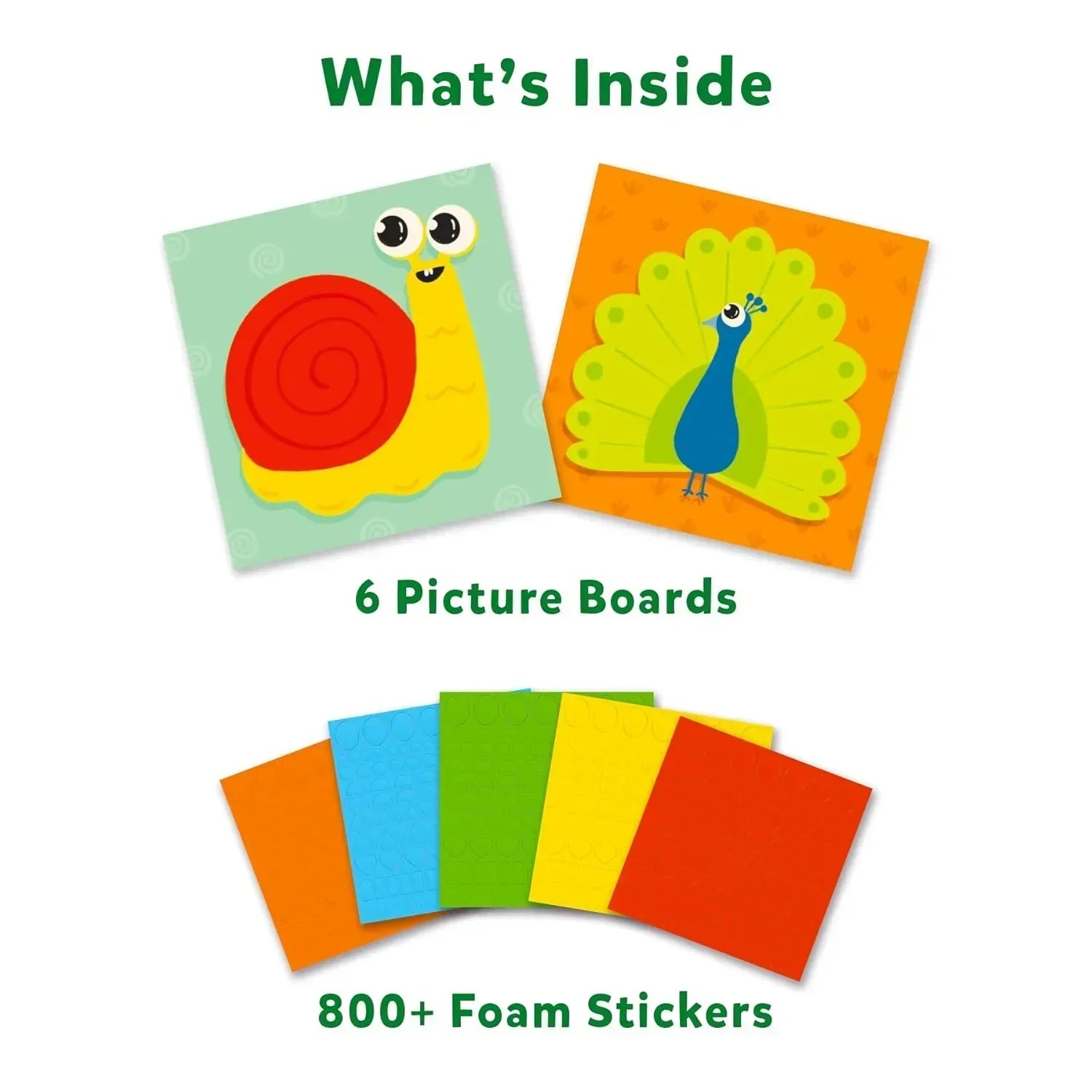 Skillmatics Art Activity - Fun with Foam Animals, No Mess Sticker Art for Kids, Craft Kits, DIY Activity, Gifts for Boys & Girls Ages 3, 4, 5, 6, 7, Travel Toys, Multicolour - Jaiman Toys