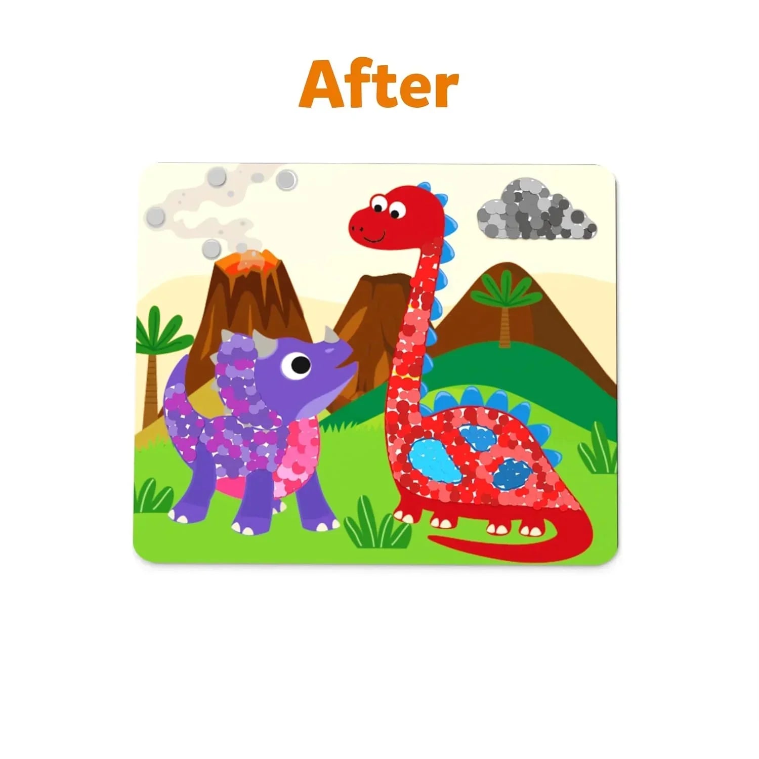 Skillmatics Art Activity - Dot It Dinosaurs, No Mess Sticker Art for Kids, Craft Kits, DIY Activity, Gifts for Boys & Girls Ages 3, 4, 5, 6, 7, Travel Toys for Toddlers, Paper, Multicolor - Jaiman Toys
