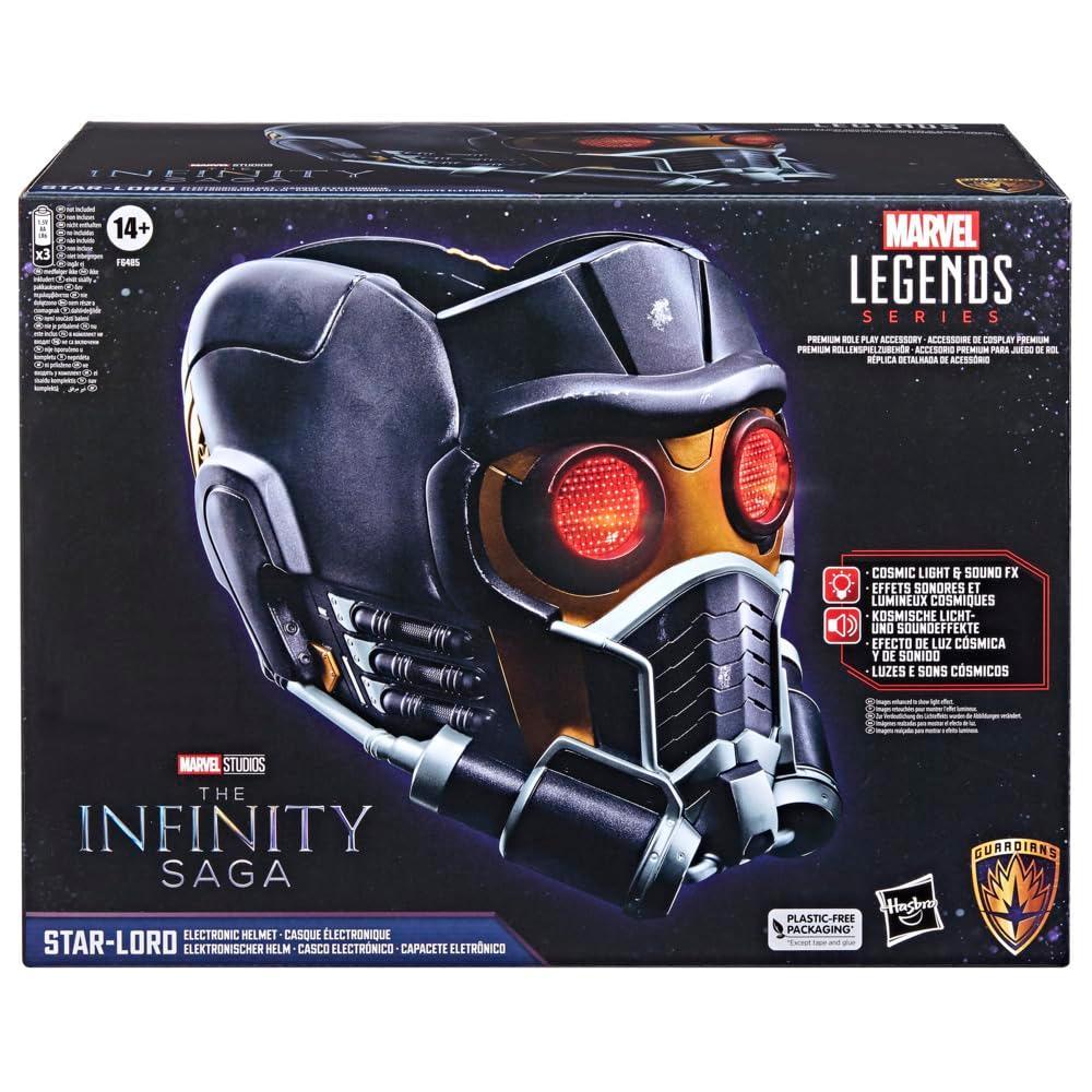 Hasbro Marvel Legends Star-Lord Electronic Helmet 1:1 Scale | Guardians of the Galaxy | Light & Sound
