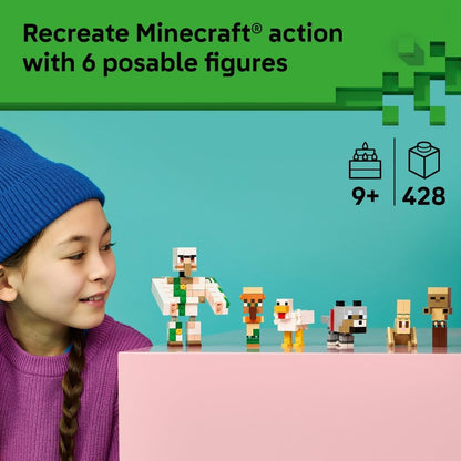 LEGO 21592 Minecraft Chicken Jockey Desert Attack Building Set | 428 Pieces | Interactive Minecraft Adventure Toy